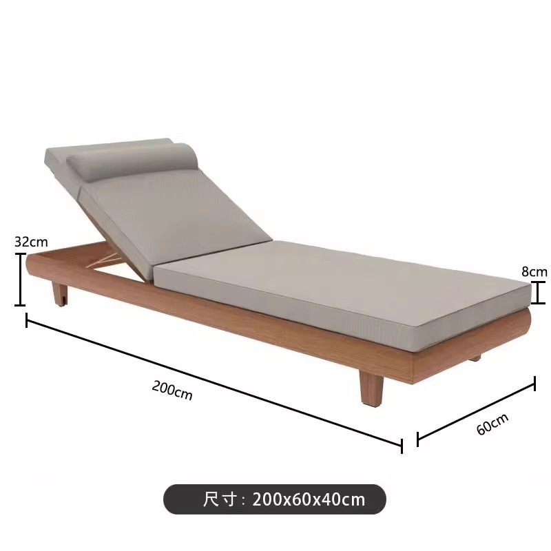 屋外チーク材ソファー庭園露天北欧実木怠け者レジャーチーク材防水茶セット家具|undefined