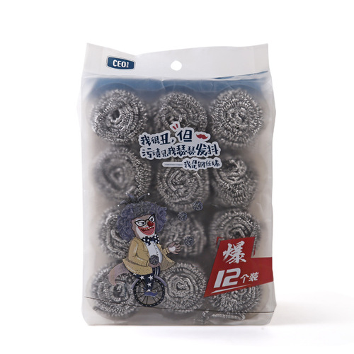 Xiyiou manufacturer wholesales 4 pcs, 6 pcs, 12-pack steel wire balls for pots and dishes, 10-piece wire brush cleaning set