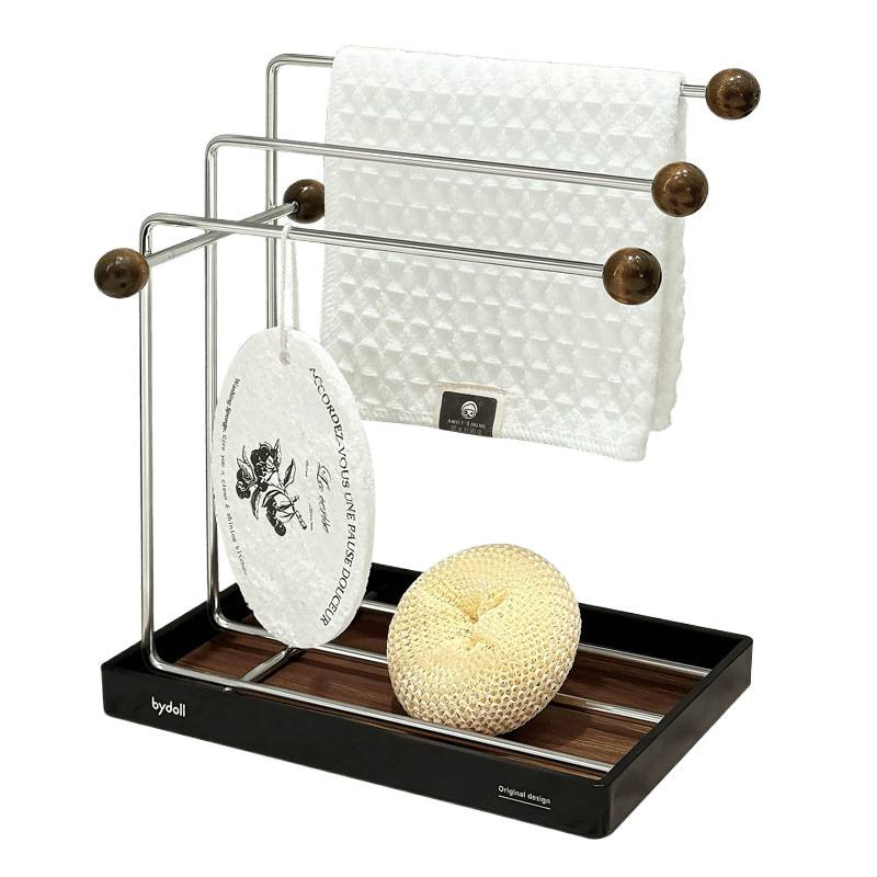 Rack de toallas de cocina agua doméstica esponja de lavado de platos drenaje rack de toallas de lavado de platos almacenamiento rack colgante rack de almacenamiento de alféizar