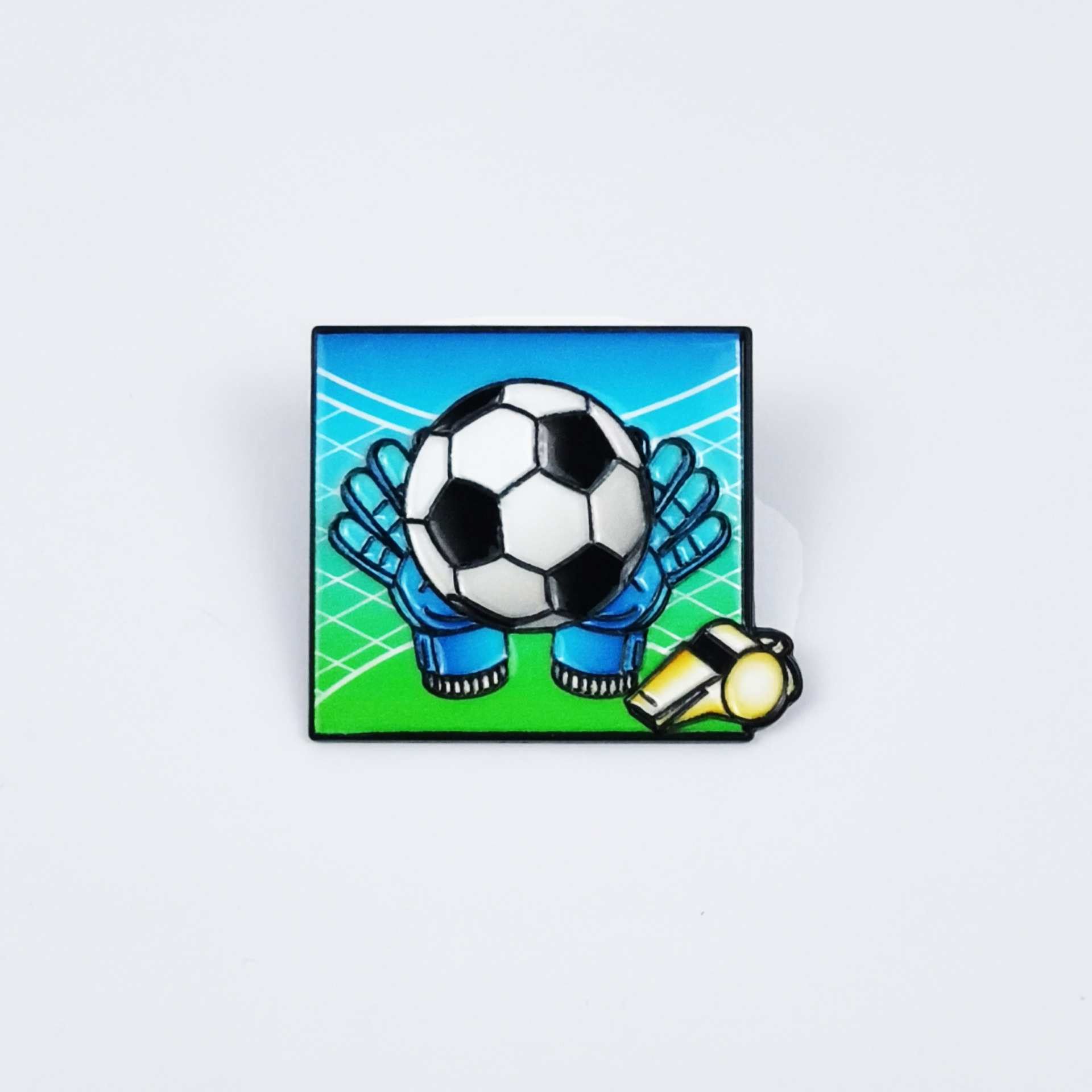 Broches de fútbol creativo de la Copa del Mundo eventos deportivos recuerdos accesorios mochilas personales insignia metálica al por mayor