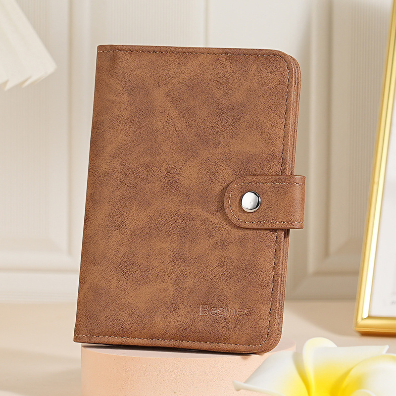 Bolsa de tarjetas de identificación antirrobo cepillo de pasaporte abrazadera de boletos de avión cremallera multifuncional de viaje al extranjero bolsa de pasaporte cartera