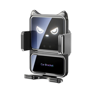 New H6+ Foldableing Thick Screen Available Cartoon Cute Car Wireless Charging Mobile Phone Holder Air Outlet Car Supplies (Car phone holder) - black-h6-bracket-comes-standard-from-the-factory-including-j-shaped-clip