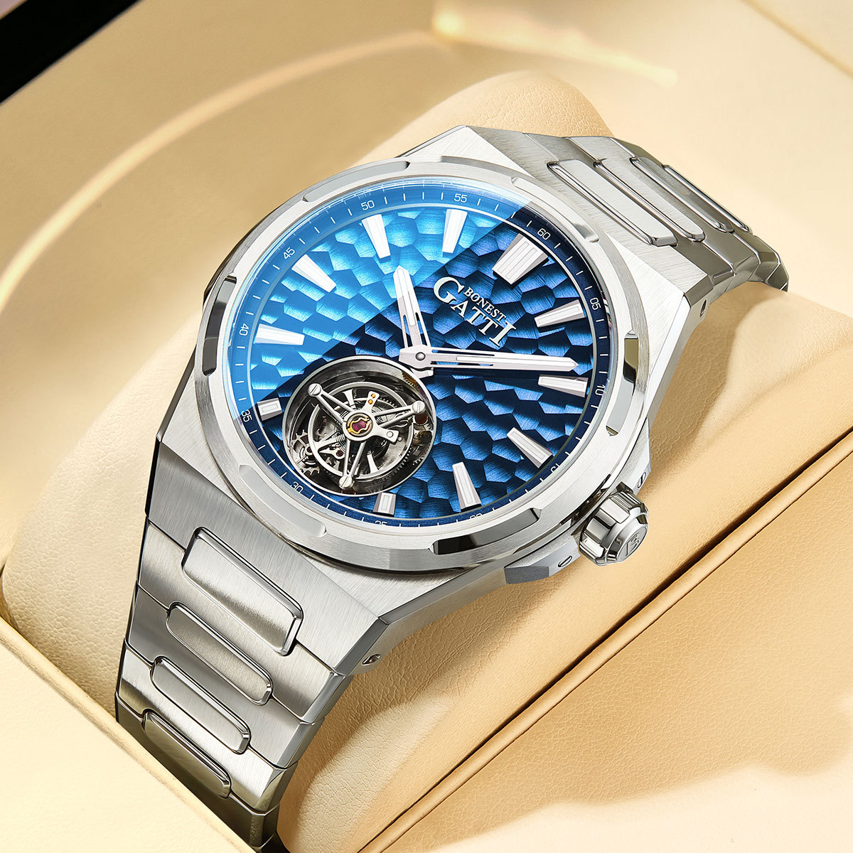 German Bugatti Bonest Gatti Watch Fully Automatic Mechanical Watch Men's Tourbillon Cross-Border Factory Sales