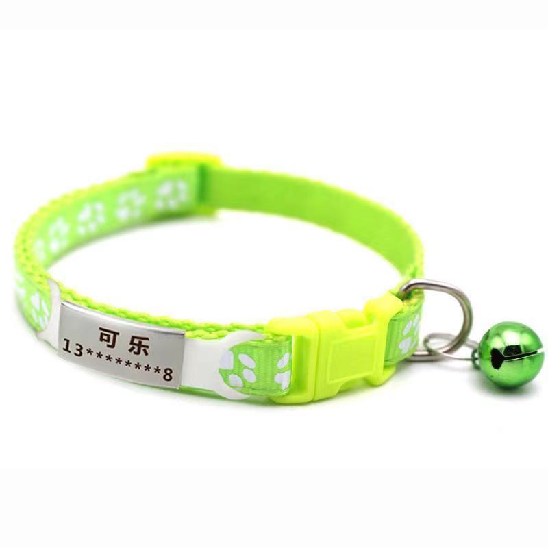 Collar reflectante de logotipo para perros, collar para gatos, collar para perros