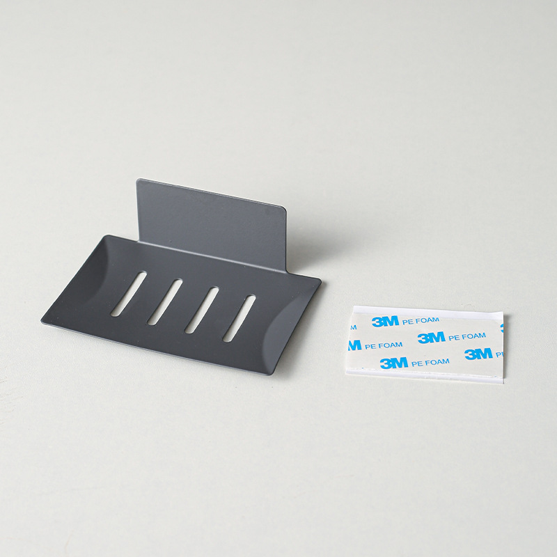 Caja de jabón transfronteriza de Amazon sin perforar plato de jabón de drenaje montado en la pared baño caja de almacenamiento de jabón doméstico