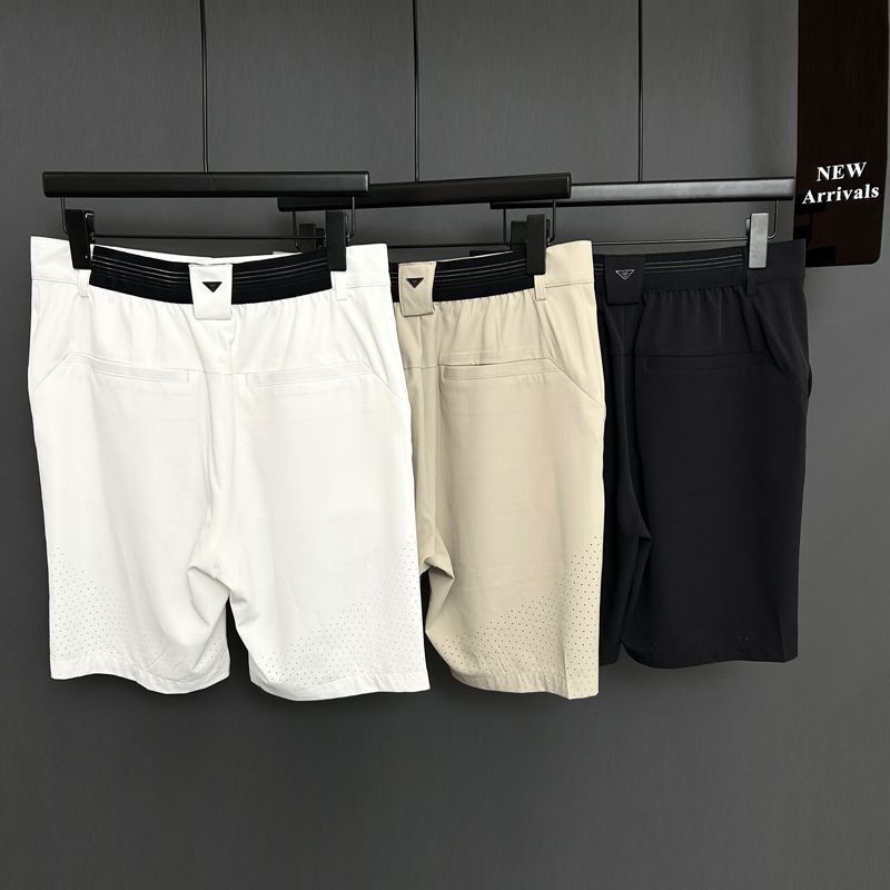 Summer Golf Pants Men's Quick-Drying Breathable Shorts Casual Sports Pants Thin Sweat-Wicking Non-Ironing Men's Mid-Pants
