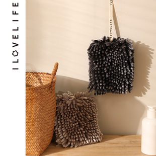 Chenille Kitchen Hand Towel Hanging Absorbent Cute Thick Rag Bathroom Quick-Drying Hand Ball Absorbent Quick-Drying
