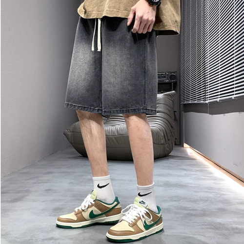 Men's Summer Thin Jeans Shorts Mid-Johns Trend American Style Men's Streetwear Brand Pants Casual Five-Pocket Shorts