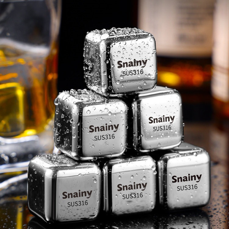 Food-grade 316 stainless steel ice cubes, whiskey ice balls, metal ice stones, 304 household small ice stones