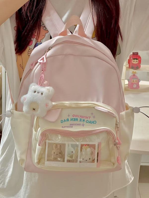 高颜値ins風大容量かばん小衆かわいい百合透明痛包|undefined