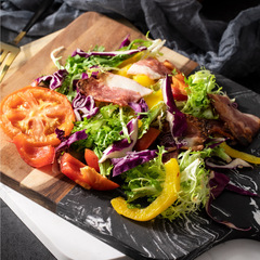 WI25 wholesale handle square solid wood artificial marble cheese cutting board chopping block cutting board marble