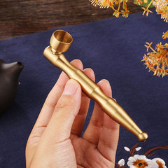 嚴選黃銅三用煙斗送禮把玩煙斗鍋金屬煙袋過濾煙嘴做舊煙槍旱煙杆