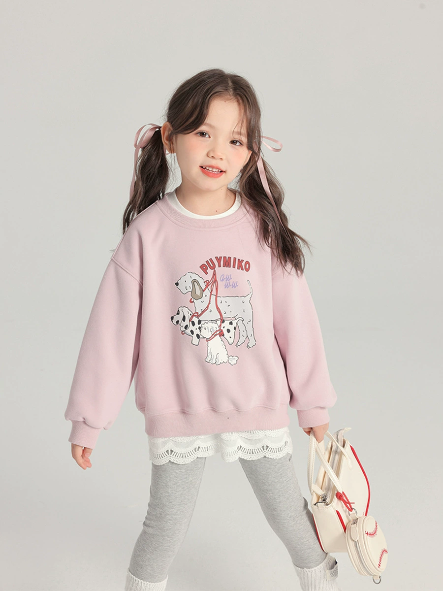 Children's cartoon cute sweatshirt girl's, print