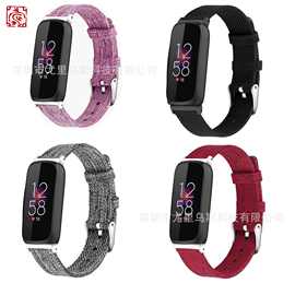 适用fitbit luxe 牛仔帆布表带Fitbit Luxe智能手环手表手环表带