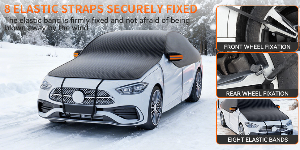 Car front windshield snow cover Oxford cloth snow shield winter anti-freeze cover anti-frost windscreen car cover full car cover
