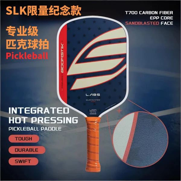 SLK Boomstik commemorative pickleball paddle 5th generation with heat-pressed T700 carbon fiber core