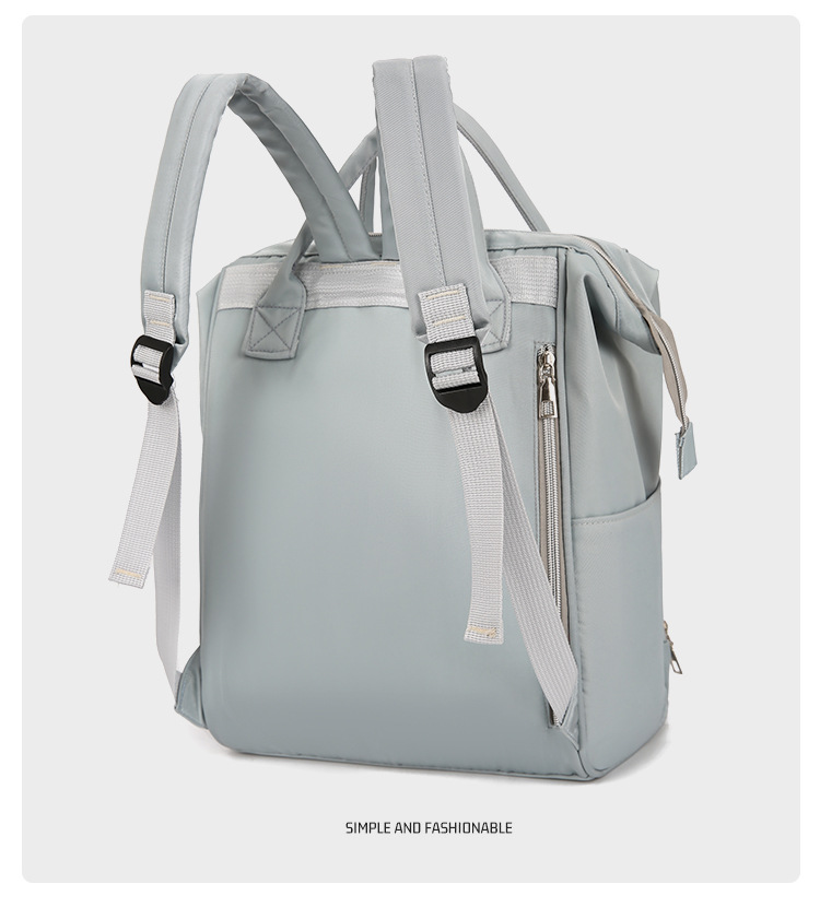 Solid-color lightweight mom bag, a backpack for taking kids out, multi-functional large-capacity mother and baby bag for girls undefined