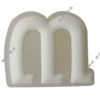 White, letter M
