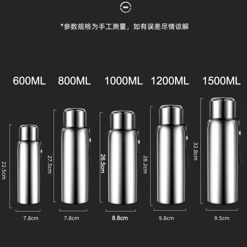 Taza de aislamiento de gran capacidad, hervidor de agua para exteriores de acero inoxidable 304, taza de separación de té de acero, taza de agua para hombres y mujeres, taza de té