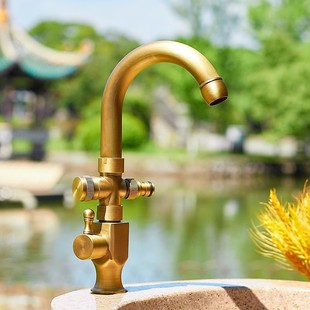 Copper single cold outdoor courtyard faucet antifreeze wash basin marble stone basin outdoor balcony antifreeze crack faucet