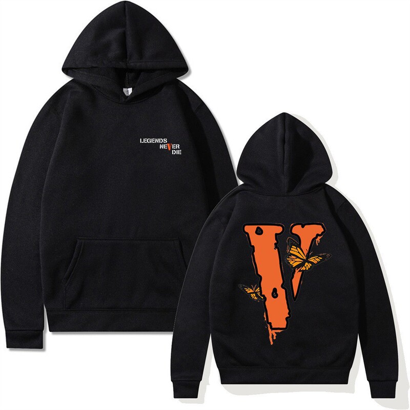 European and American Trendy Brand Vlone Letter Sweatshirt for Men and Women Loose Long-Sleeved Hip-Hop Back Big V Butterfly Ins Hoodie European and American Trendy Brand Vlone Letter Sweatshirt for Men and Women Loose Long-Sleeved Hip-Hop Back Big V Butterfly Ins Hoodie