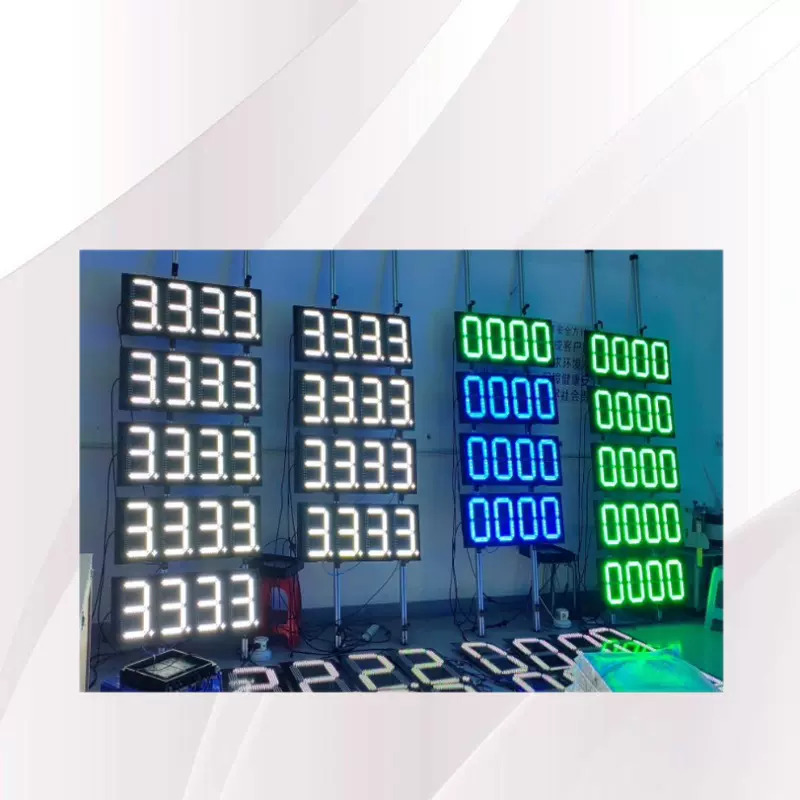 油站屏加油站户外屏防水LED油价数字屏LED牌绿色显示屏跨境热销