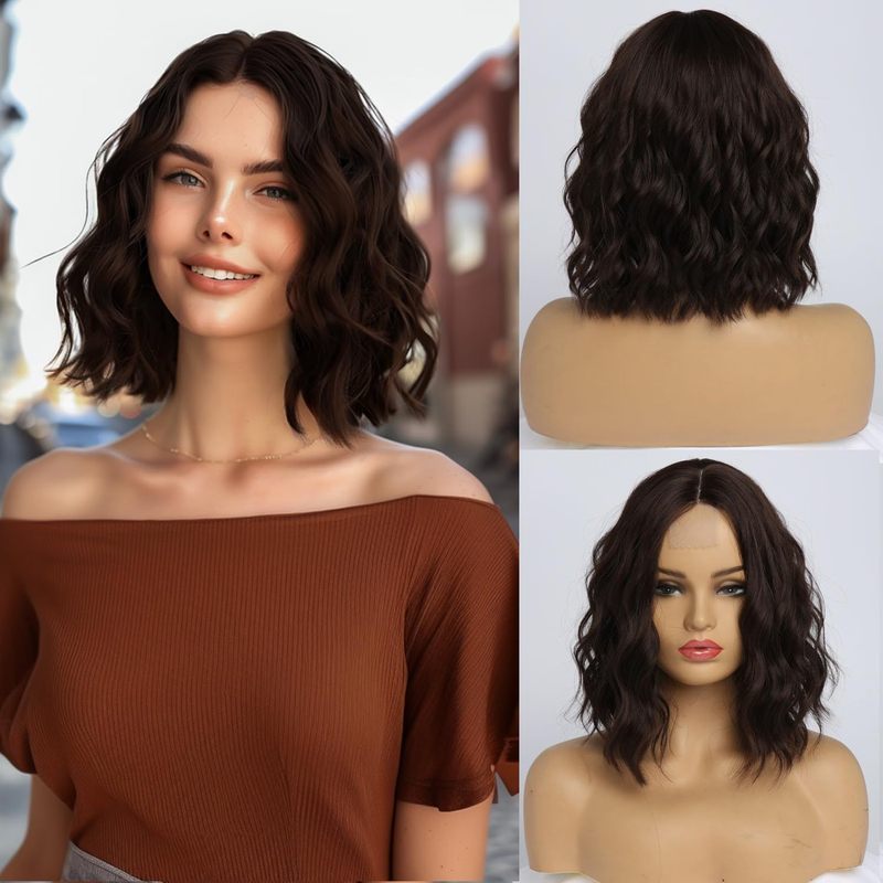 ヨーロッパとアメリカのウィッグ越境電子商取引アマゾン人気のフルヘアスタイル波状カーリー耐熱繊維高温シルクウィッグ女性用|undefined