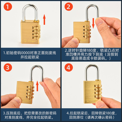 Copper password lock wholesale mini luggage student home trolley case gym locker suitcase password lock