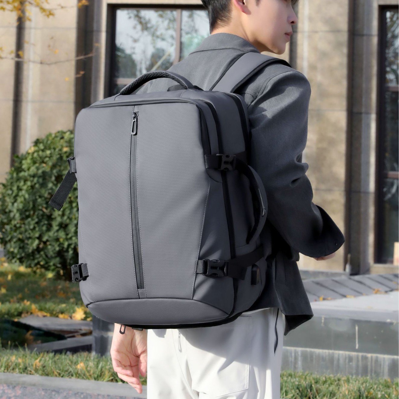 Sac à dos d'affaires extensible haut de gamme pour ordinateur portable_voghion.com
