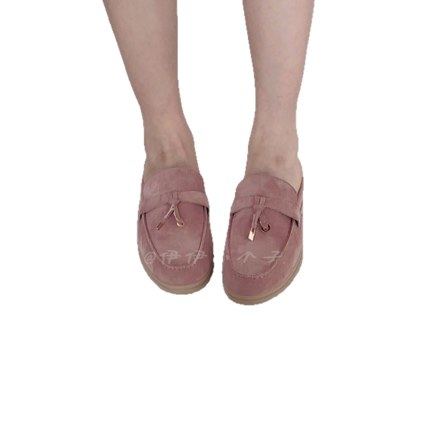 Pantofole classiche con chiusura a nappina in pelle di pecora, nuovo stile estivo, mocassini in stile old money, con suola morbida_voghion.com