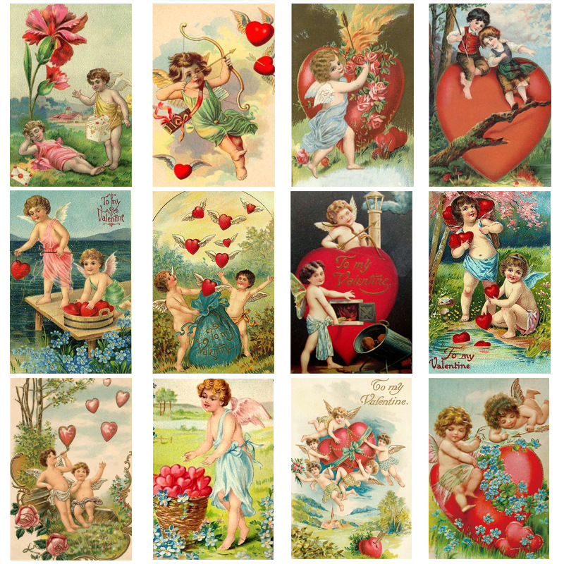 Valentine's Day Vintage Style Heart Shape Paper Party Festival Card display picture 2