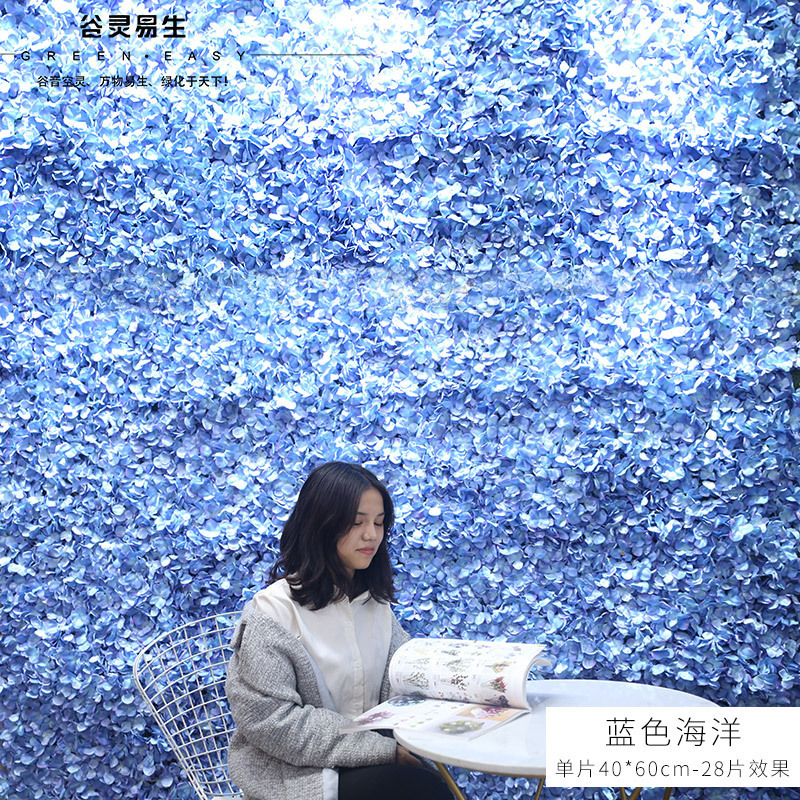 模擬花壁背景壁造花壁装飾シルクフラワーインターネット有名人の生放送室レイアウト結婚式ローズフラワー壁植毛|undefined