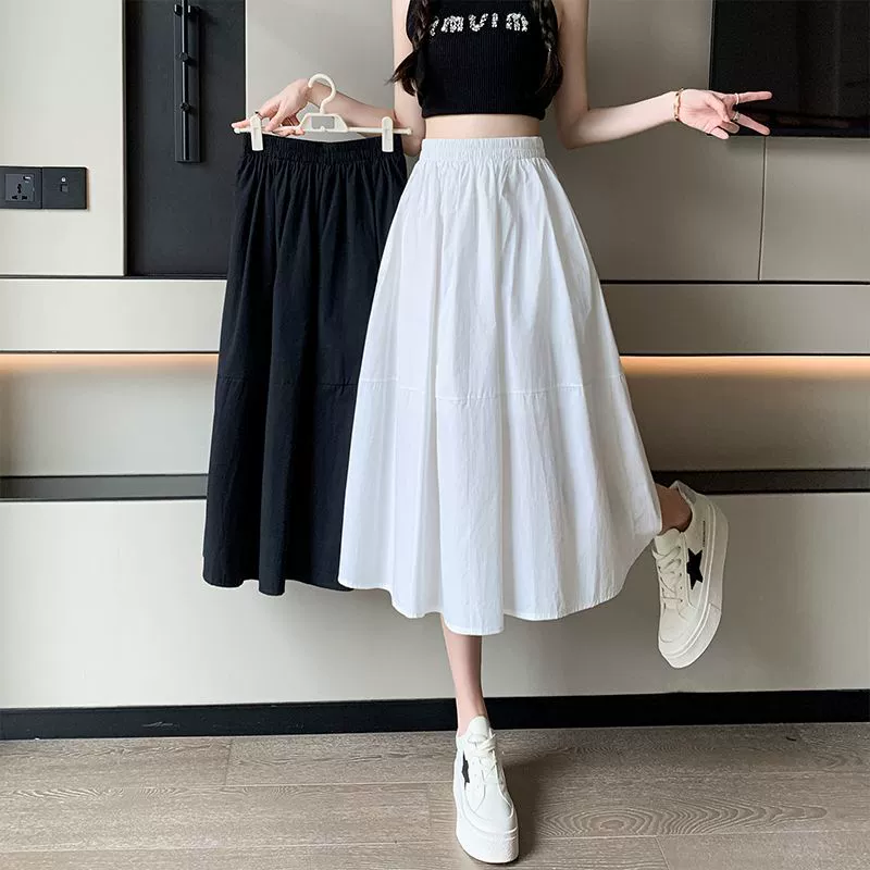 [Качество Tmall] Лето 2024, новая белая юбка с высокой талией для женщин