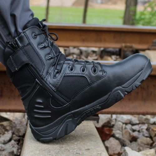 Spring and Autumn Men's High-Cut Delta Training Boots Breathable Durable Low-Cut Combat Boots Tactical Boots Training Boots Hiking Shoes