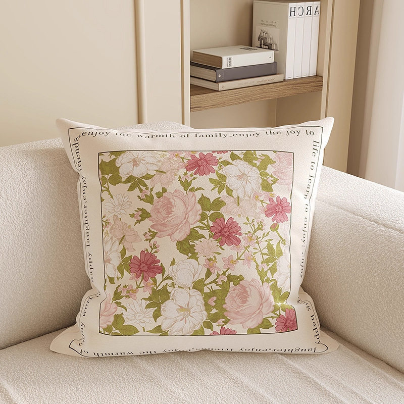 almohada de soporte de estilo francés de lujo ligera almohada de cintura de tela cama de sala de estar sofá almohada de soporte almohada de base