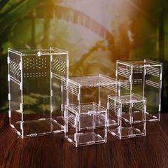 Spider Acrylic Enclosure Pet Cage Reptile Terrarium Gecko Lizard Scorpion Corn Snake Habitat Transparent Assembly Box