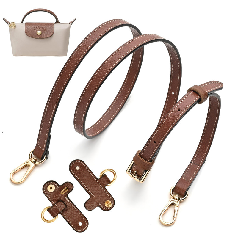 Longchamp Bag Genuine Leather Strap Mini Dumpling Bag with Handbag Crossbody Bag Single Shoulder Accessory Trendy Essential Strap