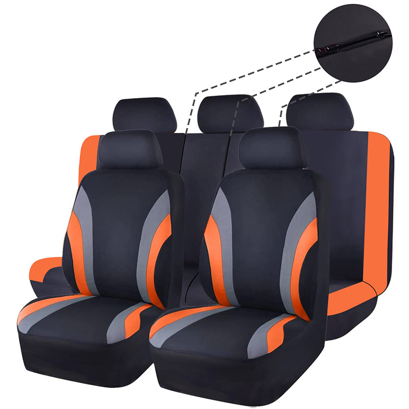 Cross-border hot-selling GM seat cover four seasons with 3 zippers rear universal seven-seater breathable