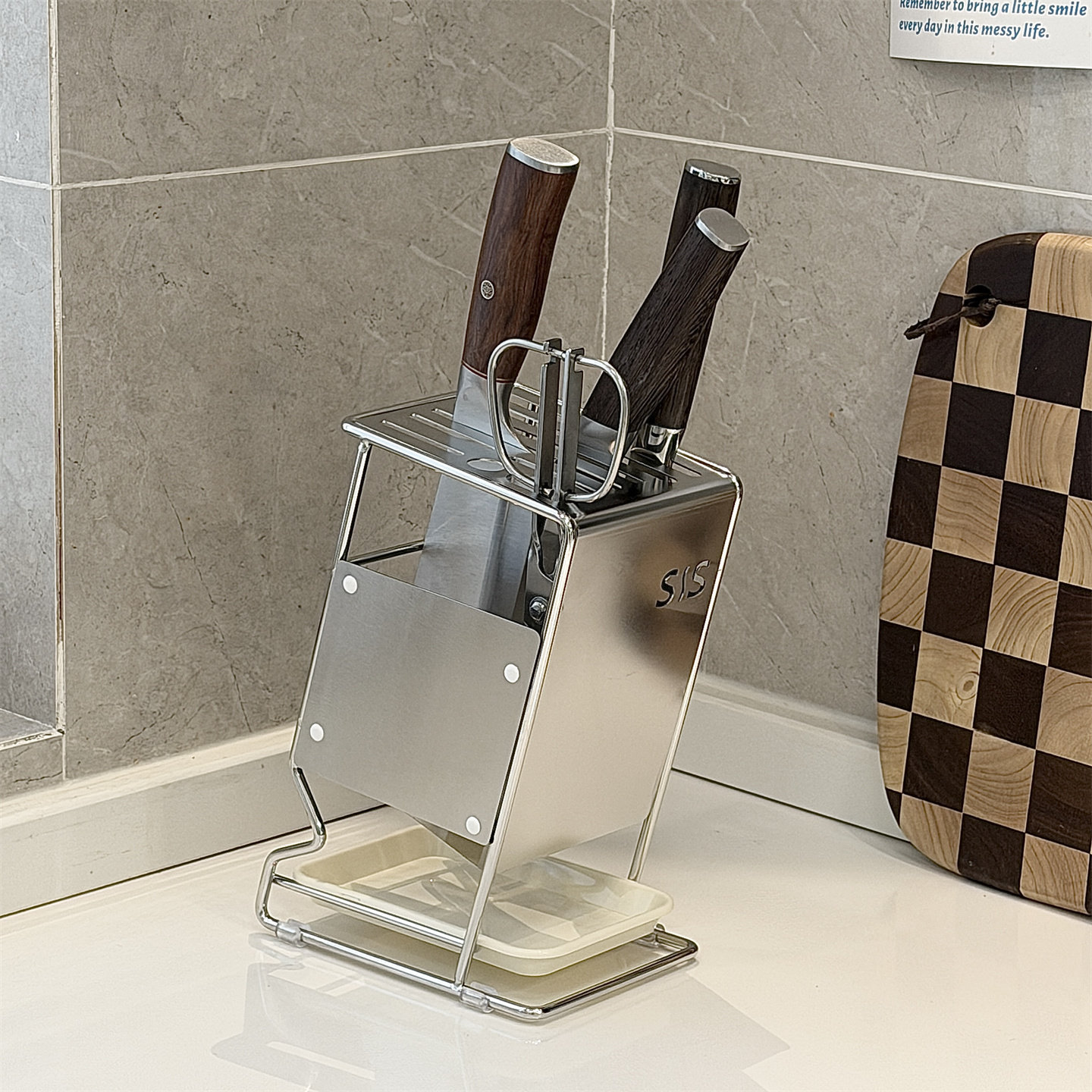 Stainless steel knife rack storage rack 2025 new kitchen knife…