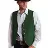 Костюм, металлический жилет, slim fit