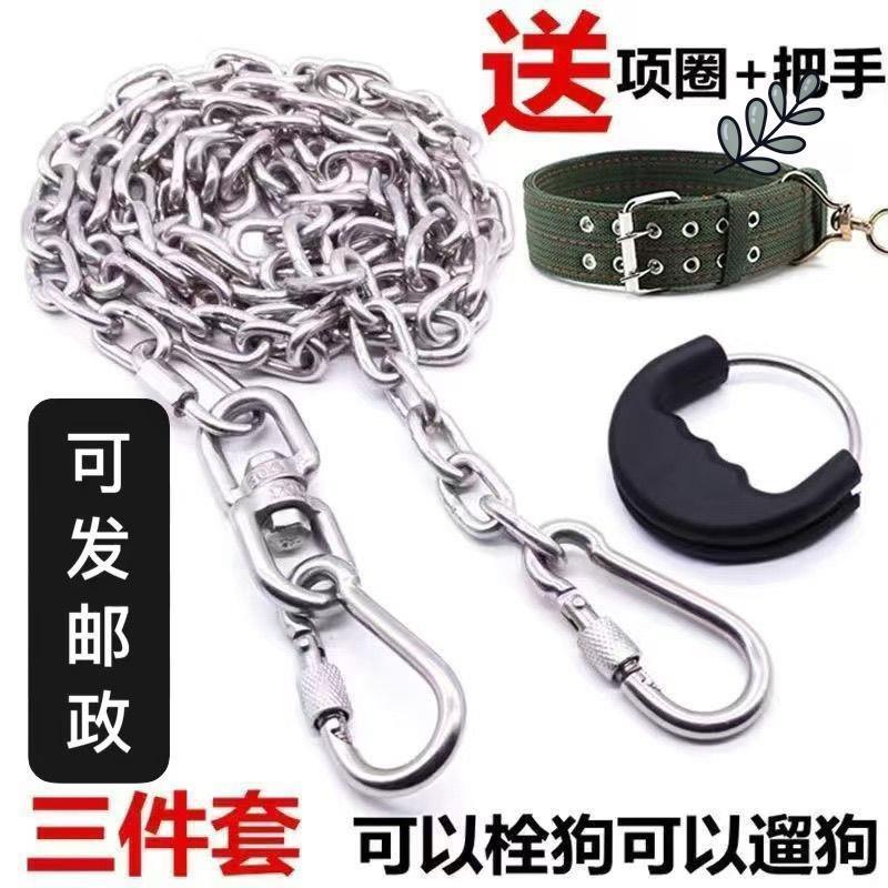 304 ステンレス鋼の犬の鎖大型犬中型犬小型犬鉄鎖首輪犬のロープ抗咬傷家庭用牽引ベルト|undefined