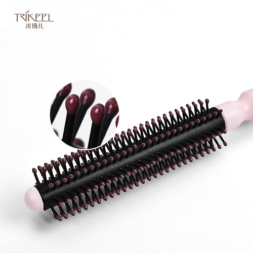 Chuanqi'er household blow-styling mini curly hair comb massage comb hairdressing comb cylindrical curling comb plastic small comb