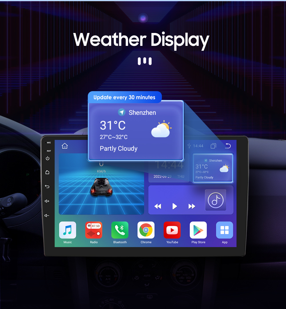 Overseas Android Navigation Is Suitable for 14-16 Toyota Corolla Corolla Car Navigation Gps4G Full Network Communication