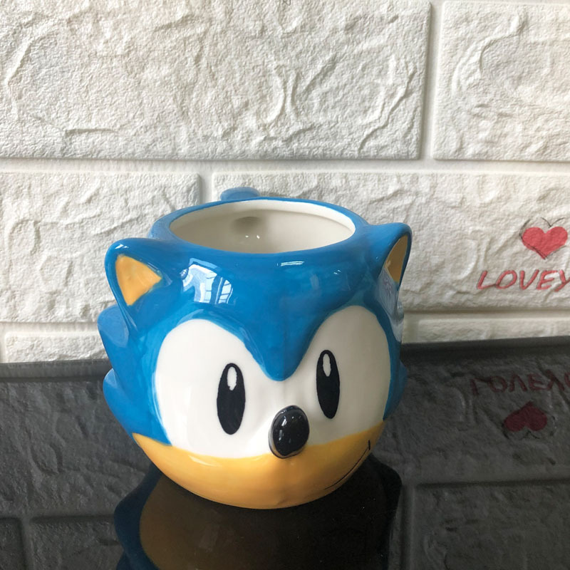 Caricatura azul encantador ratón de cerámica 3D taza de agua taza de café
