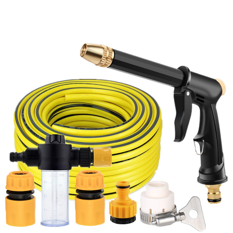 46-Point Long Rod Black Gun Household Water Gun High-Pressure Car Wash Spray Gun Shower Watering Powerful Car Cleaning Tool