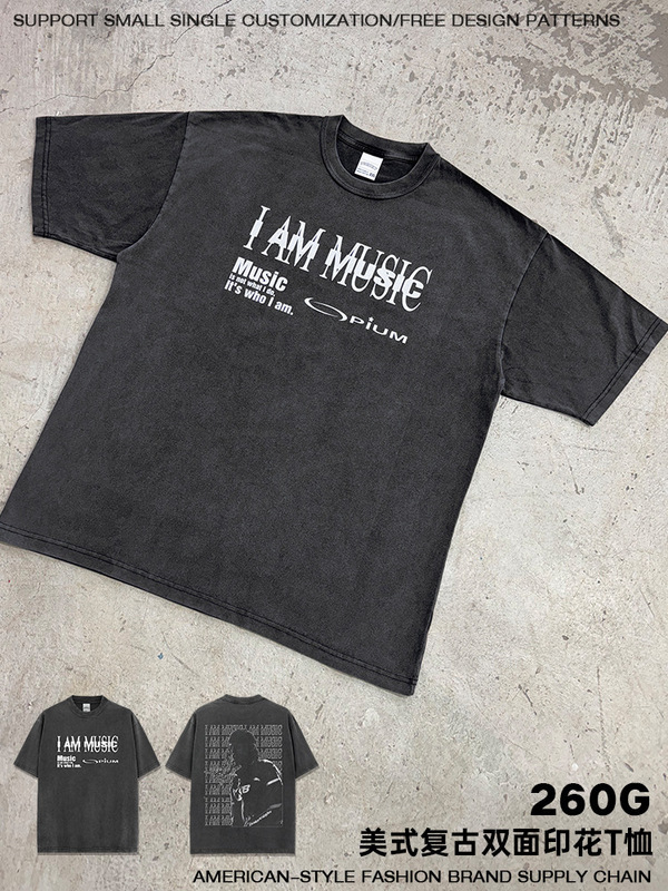 Cross-Border Hip-Hop Playboi Carti Printed Short-Sleeved T-Shirt Round Neck Loose Hooded Sweatshirt Wholesale