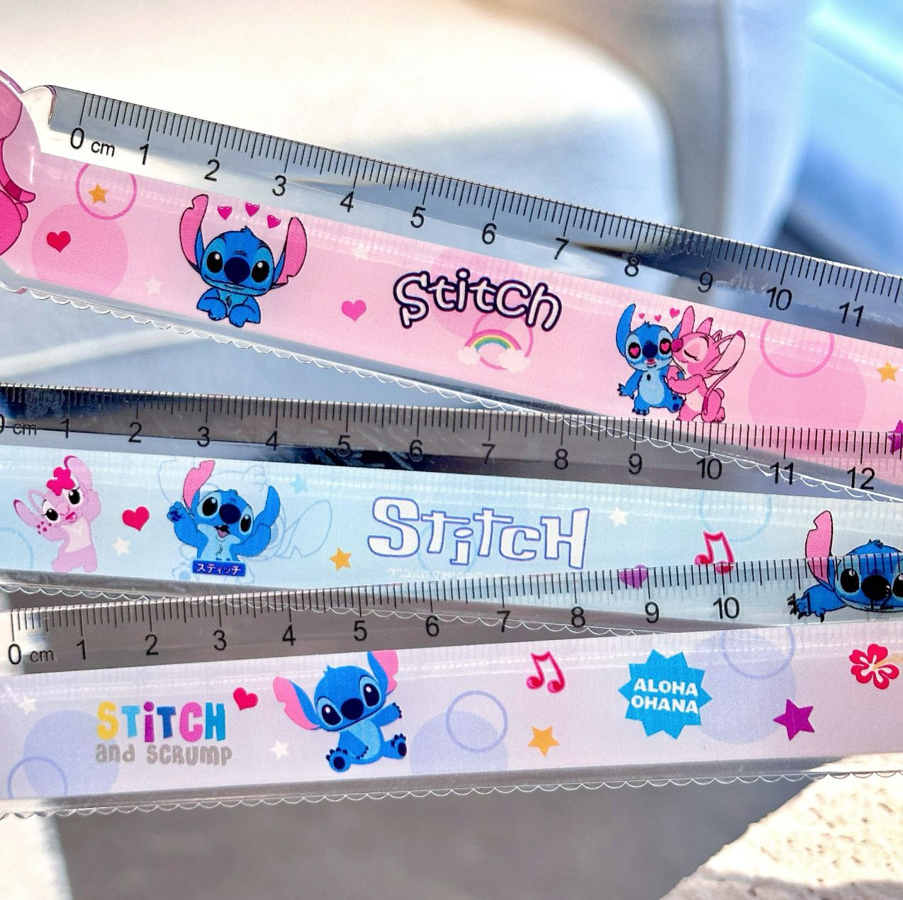 dibujos animados regla recta azul 15cm creativa onda modelado pintura regla de medición estudiantes de primaria aprendizaje suministros de papelería