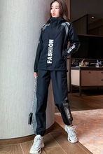 运动套装女春秋季学生休闲时尚韩版外套小个子显瘦冲锋衣两件套潮