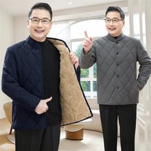 冬季中老年人男士棉袄爸爸冬装外套加绒加厚老头棉服爷爷内胆棉衣