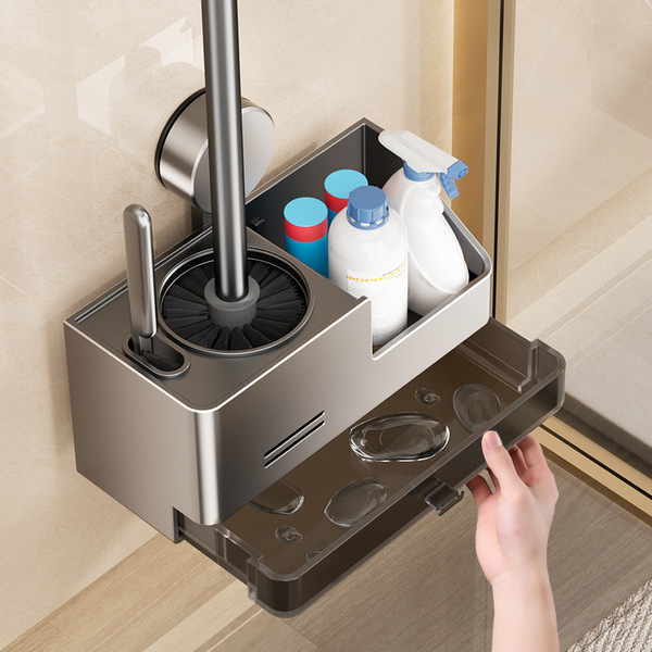 Suction cup toilet brush storage rack 2025 new wall-mounted…